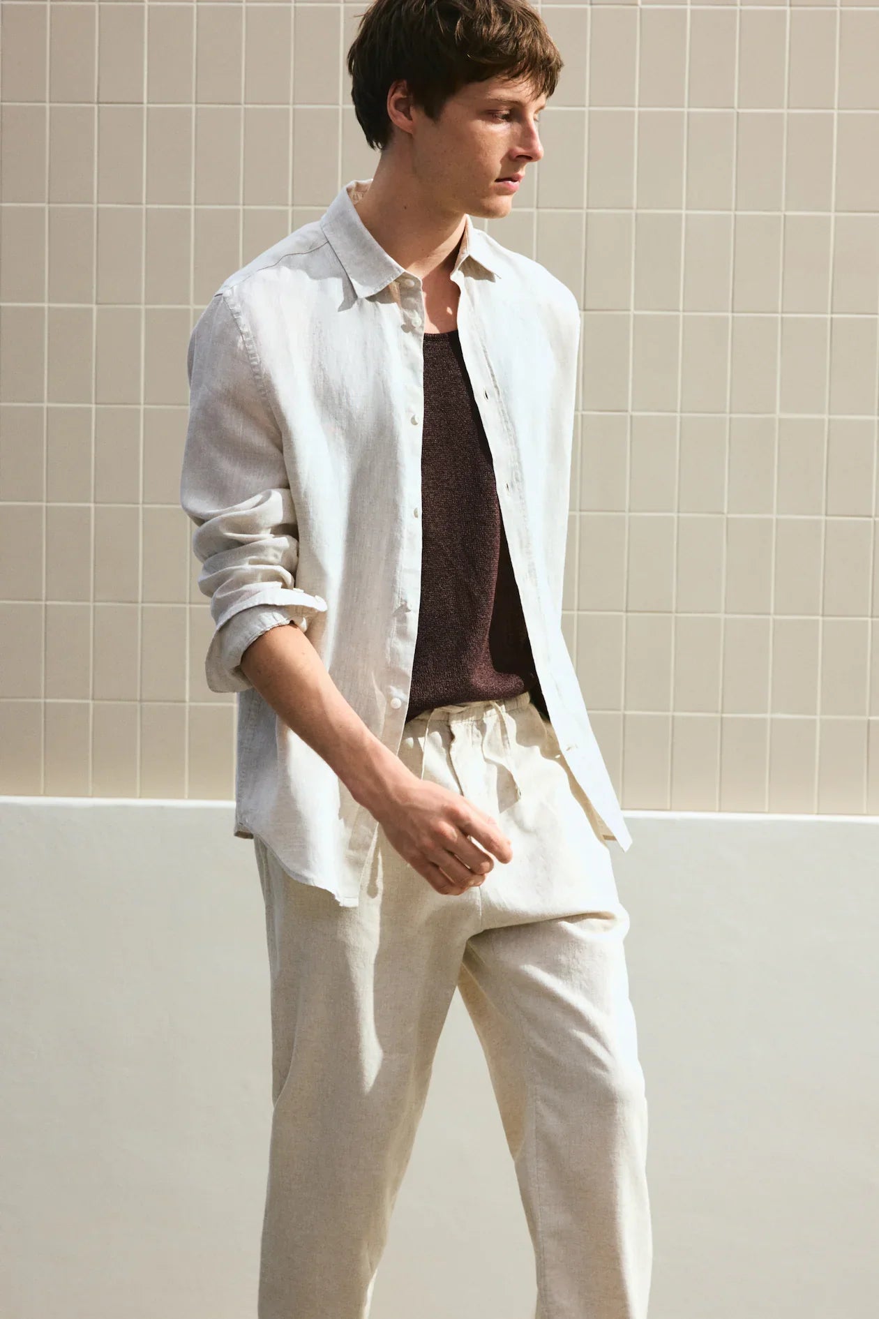 Regular Fit linen trousers