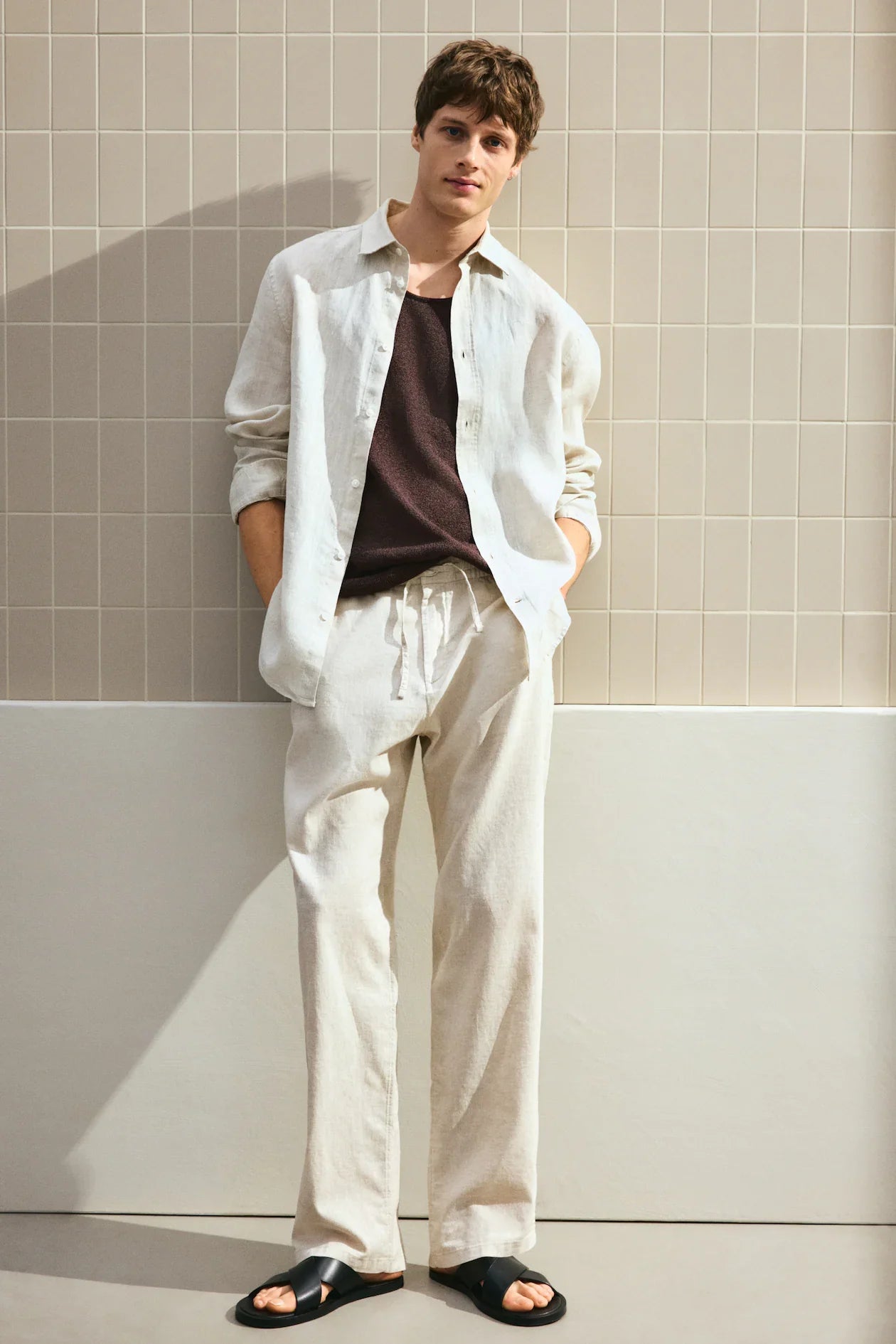 Regular Fit linen trousers